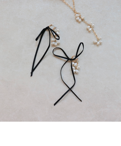 粒パールリボンピアス｜フレディ＆グロスターの通販｜&mall（アンド