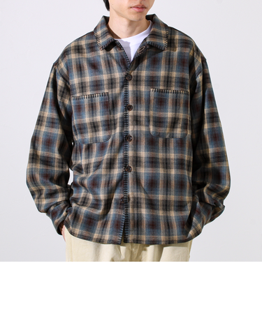 【主役の1枚】TRオンブレチェック ブランケットステッチシャツ