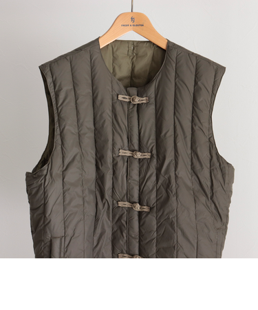 【TAION/タイオン】REVERSIBLE CHINA BUTTON INNER DOWN VEST