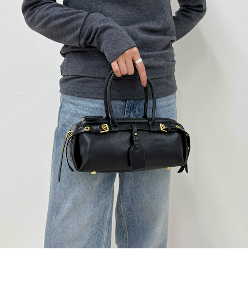 ダブルベルトスリムボストンバッグ