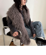 【LANCER CLOTHING CORPORATION】LONG FUR VEST
