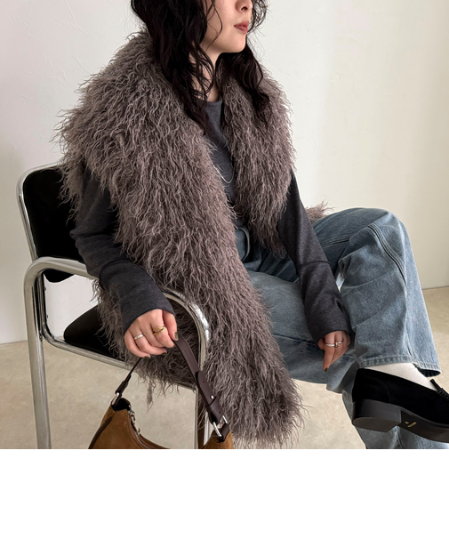 【LANCER CLOTHING CORPORATION】LONG FUR VEST