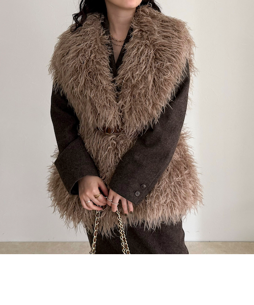 LANCER CLOTHING CORPORATION】LONG FUR VEST｜フレディ＆グロスターの