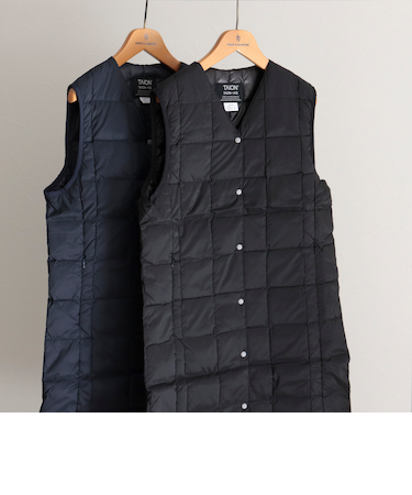 【TAION/タイオン】V NECK LONG DOWN VEST