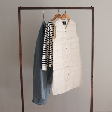 【TAION/タイオン】V NECK LONG DOWN VEST