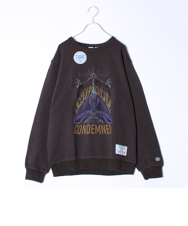 【DISCUS×Disney Villains】UNISEX ヴィンテージ風 裏毛スウェット