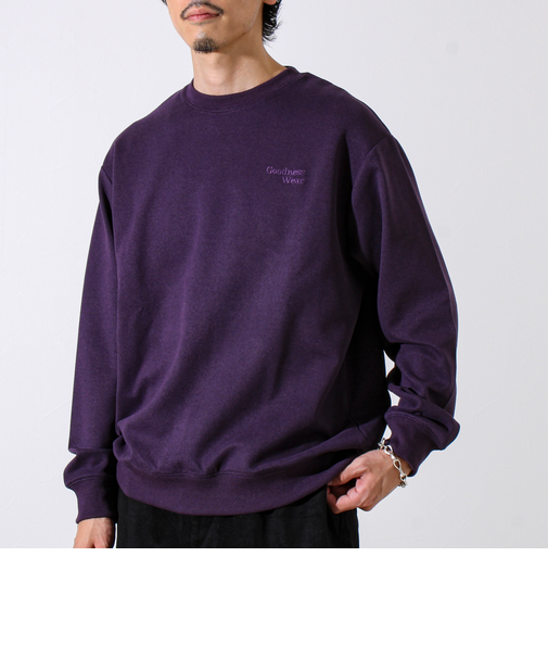【GOODNESS WEAR】ソフトタッチ裏起毛クルーネックスウェット