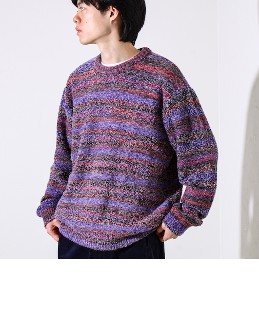 【ふんわり立体感】グラデーションブークレプルオーバー