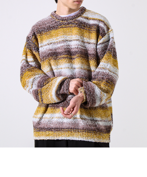 【ふんわり立体感】グラデーションブークレプルオーバー