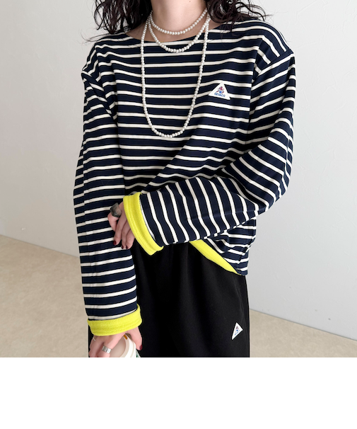 【2WAY仕様】【GEVACO/ゲバコ】裏フリースボートネックTシャツ