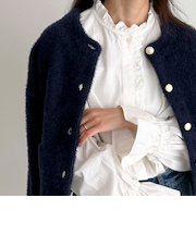 フリルデザインシャツ