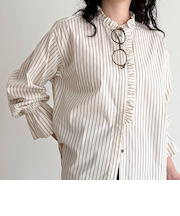 フリルデザインシャツ