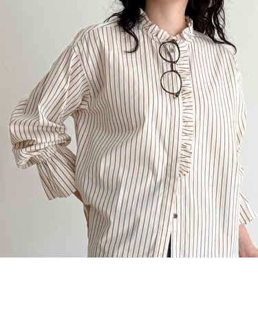 フリルデザインシャツ