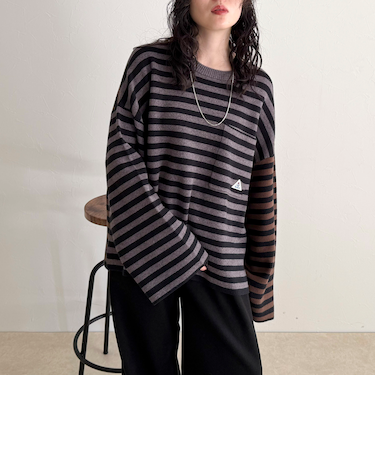 【GEVACO/ゲバコ】ボーダーニットプルオーバー