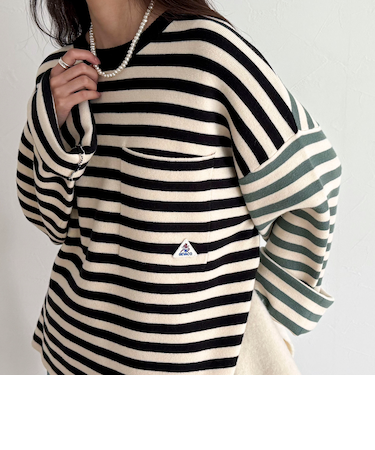 【GEVACO/ゲバコ】ボーダーニットプルオーバー