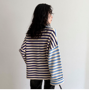 【GEVACO/ゲバコ】ボーダーニットプルオーバー