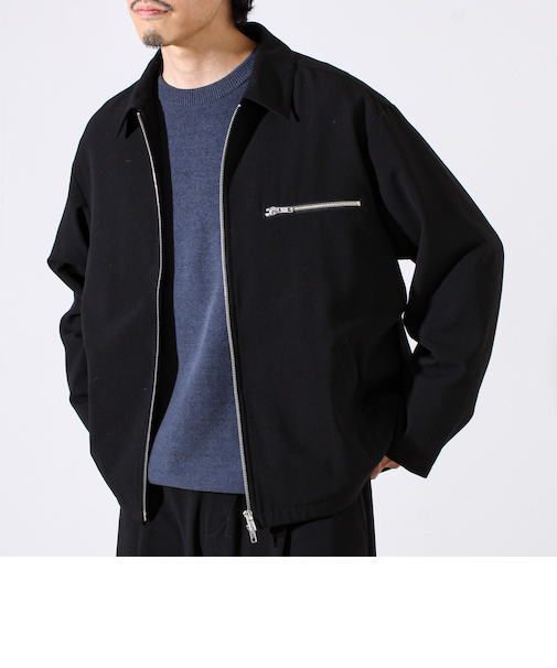 【セットアップ対応】ウールライクジップジャケット
