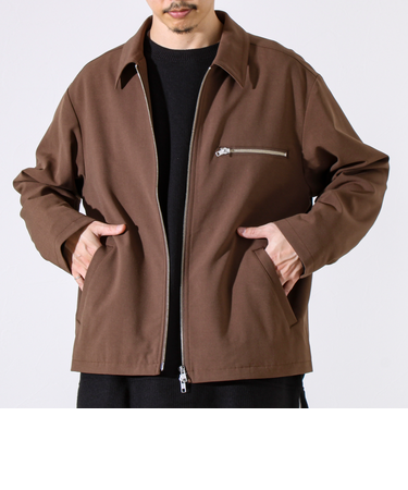 【セットアップ対応】ウールライクジップジャケット