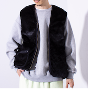 【BARBOUR/バブアー】フロントジップ ファー ライナー ベスト