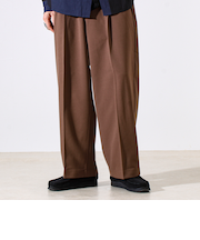 【セットアップ対応】ウールライクワイドパンツ