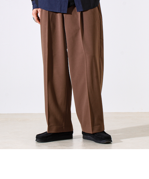 【セットアップ対応】ウールライクワイドパンツ