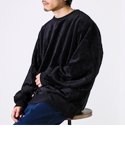 【とろける暖かさ】パイナップルフリースクルーネックスウェット