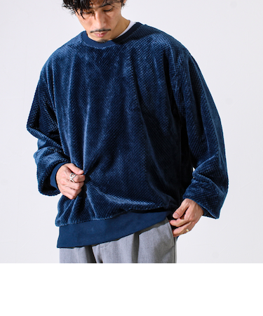 【とろける暖かさ】パイナップルフリースクルーネックスウェット