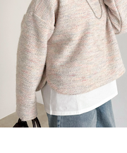 ツィードニットソーコクーンプルオーバー