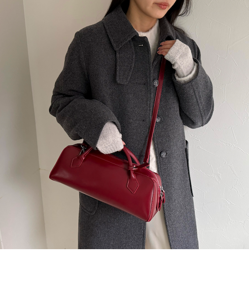 ショートハンドルボストンバッグ