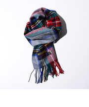 【TWEED MILL/ツイードミル】ウールチェックストール25