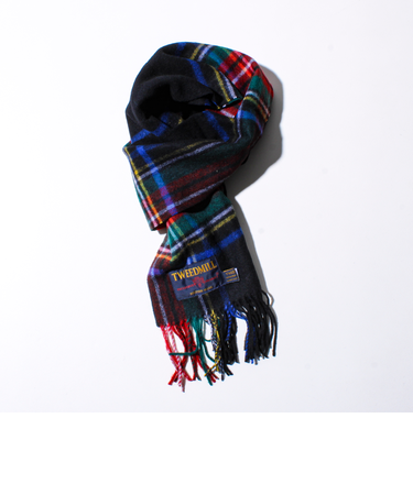 【TWEED MILL/ツイードミル】ウールチェックストール25