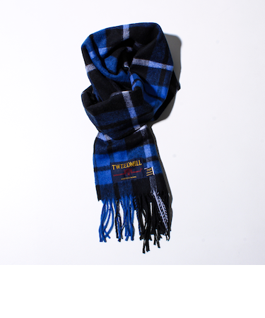 【TWEED MILL/ツイードミル】ウールチェックストール25
