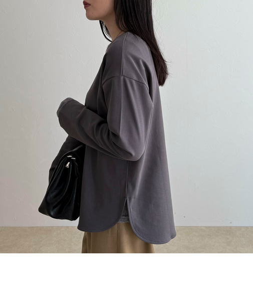 スムースラウンドヘムロンTシャツ