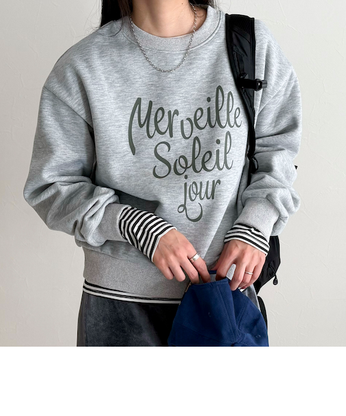 ハートグラフィックロゴスウェットプルオーバー