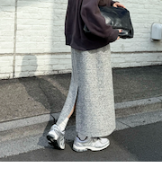 ラメツィードスカート