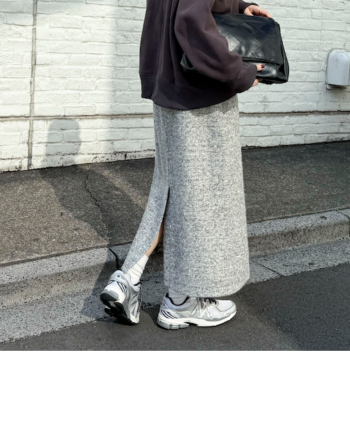 ラメツィードスカート