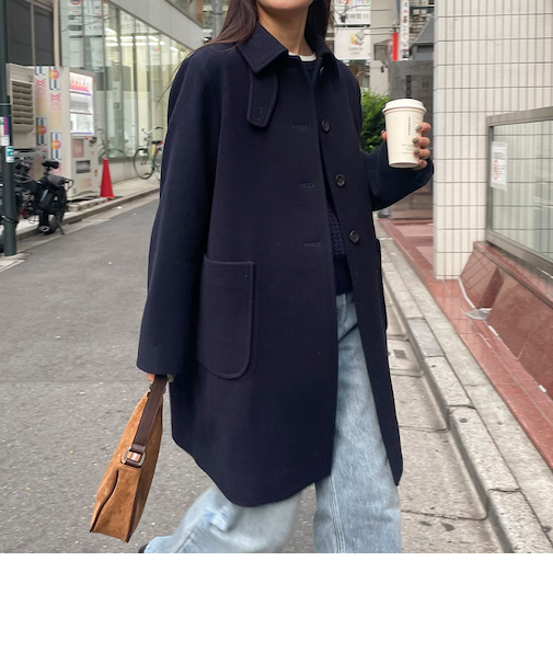 【追加生産決定！】Super100ステンカラーミドルコート