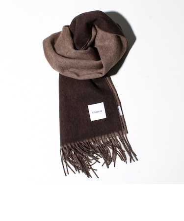 【カシミヤブレンド】ウールリバーシブルソリッドマフラー