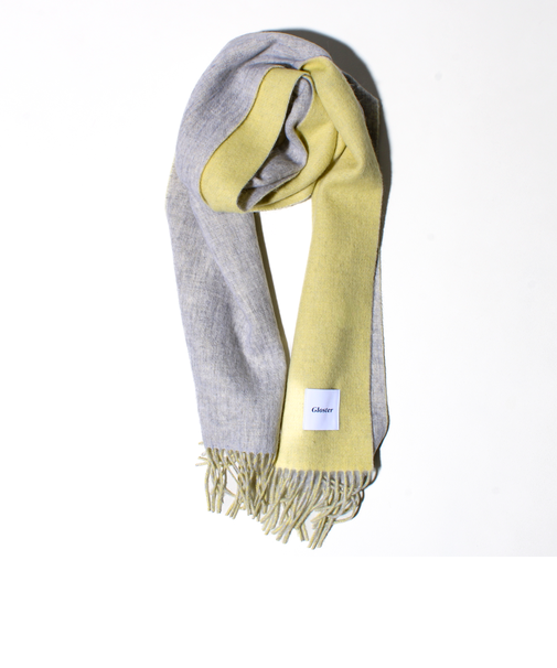 【カシミヤブレンド】ウールリバーシブルソリッドマフラー