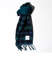 【カシミヤブレンド】ウールリバーシブルチェックマフラー