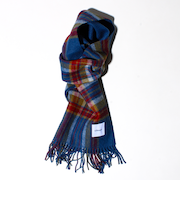 【カシミヤブレンド】ウールリバーシブルチェックマフラー