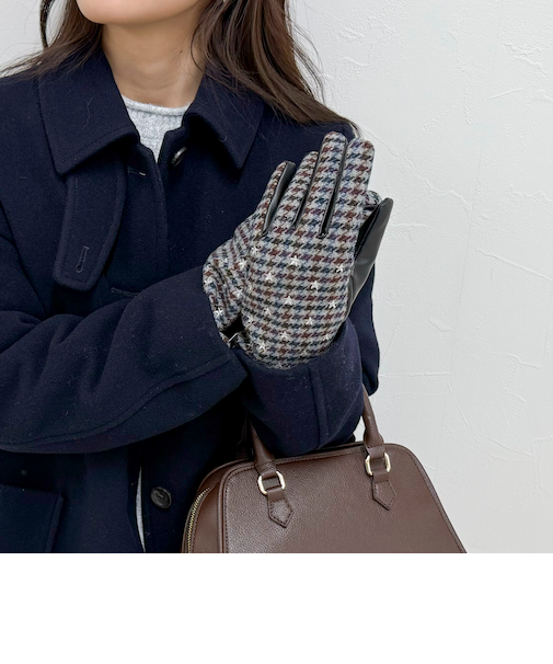 【CASSELINI/キャセリーニ】柄×モチーフ刺しゅうグローブ