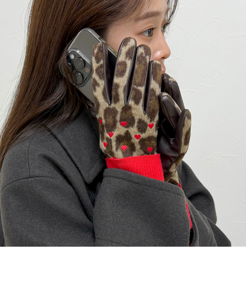 【CASSELINI/キャセリーニ】柄×モチーフ刺しゅうグローブ