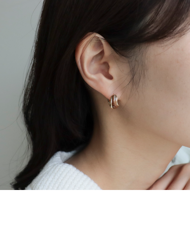 カラーストーンワンタッチピアス