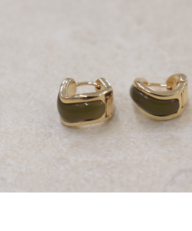 カラーストーンワンタッチピアス