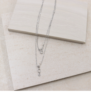 キラキラチェーンフックロングネックレス