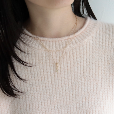 キラキラチェーンフックロングネックレス