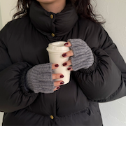 【William Brunton】カシミヤリブフィンガーレスグローブ