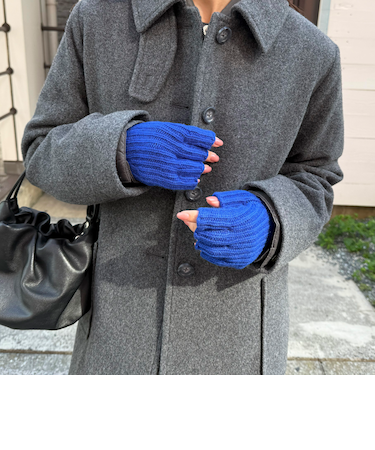 【William Brunton】カシミヤリブフィンガーレスグローブ