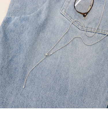 ねじりチェーンアジャストロングネックレス